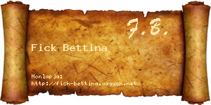 Fick Bettina névjegykártya